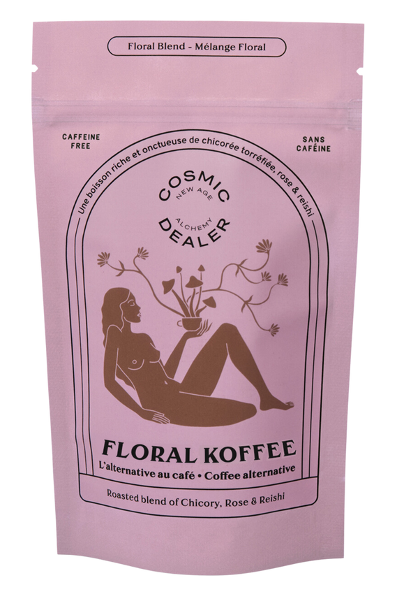 floral koffee alternative au café cosmic dealer chicorée