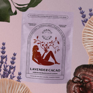 cosmic dealer lavender cacao cacao cru + lucuma + lavande + reishi